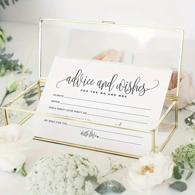 25 PCS 4x6" Wedding & Bridal Shower Guestbook Cards
