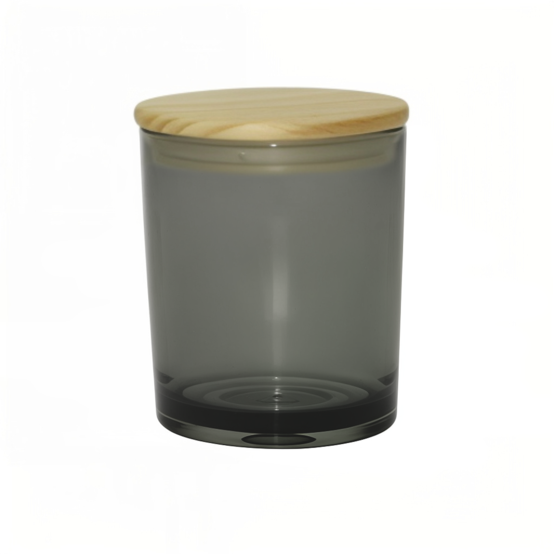 Smoke Color Vessel Upgrade with Natural Wood Lid