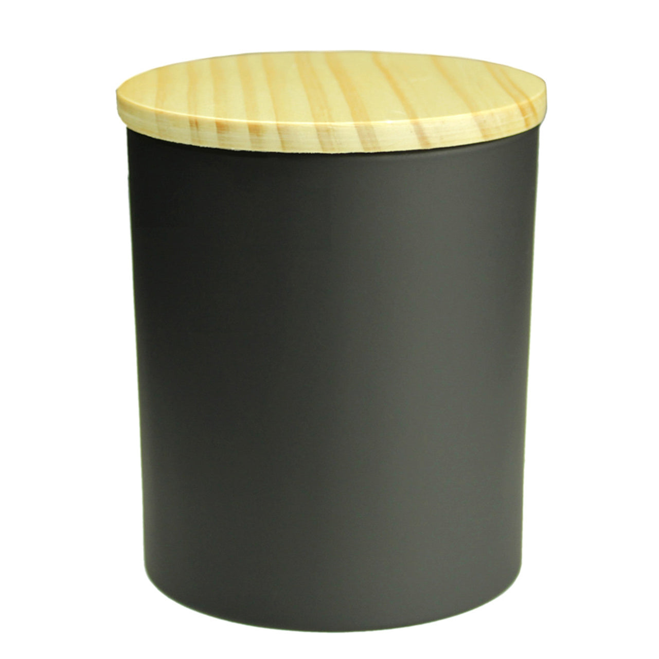 Matte Black Vessel Upgrade with Natural Wood Lid