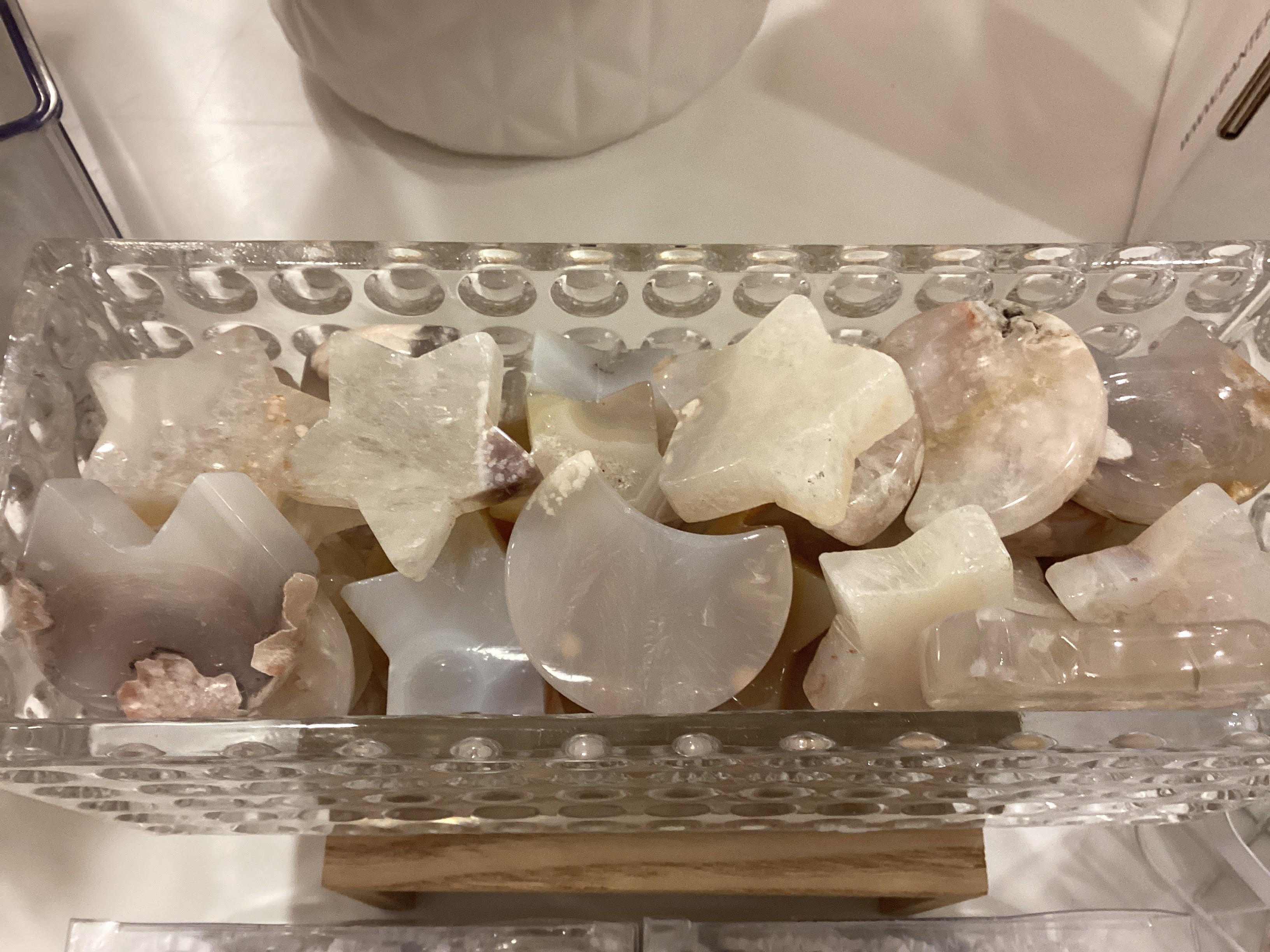 Moon, Star, Cat, Paw Palm Stone