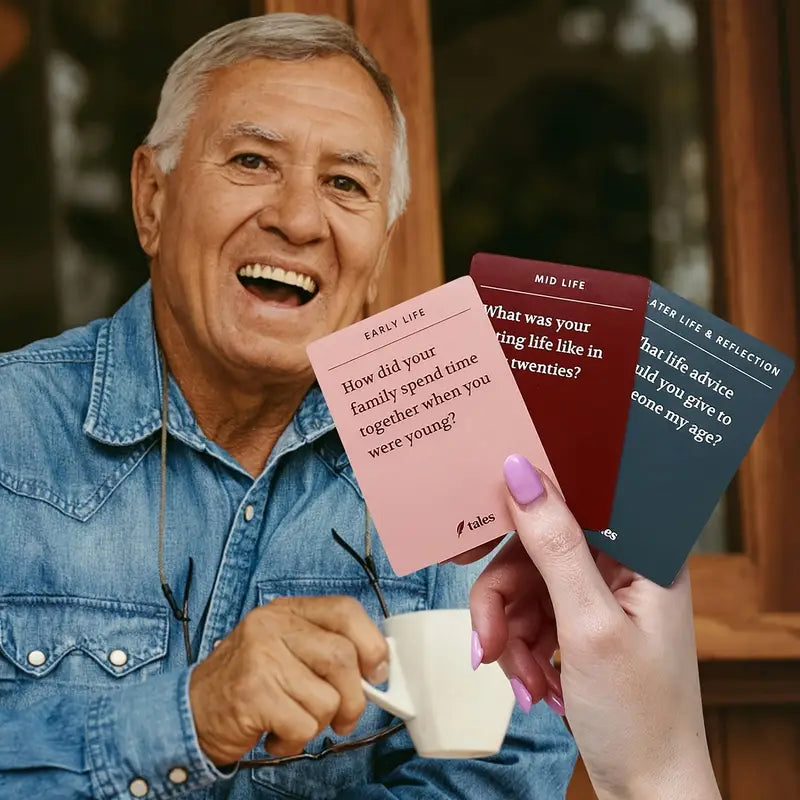 150-Card Life Story Interview Kit – Memory Sharing Game with Reflective Questions for Early, Mid, & Later Life