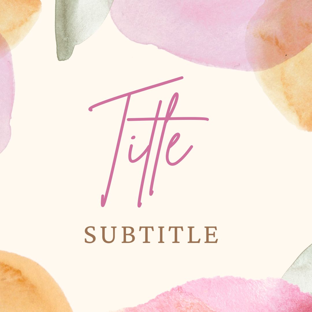 M2 label template with pastel watercolor design with pink script font.
