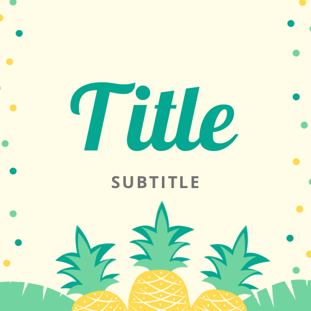 S16 label template with script and pineapple design.