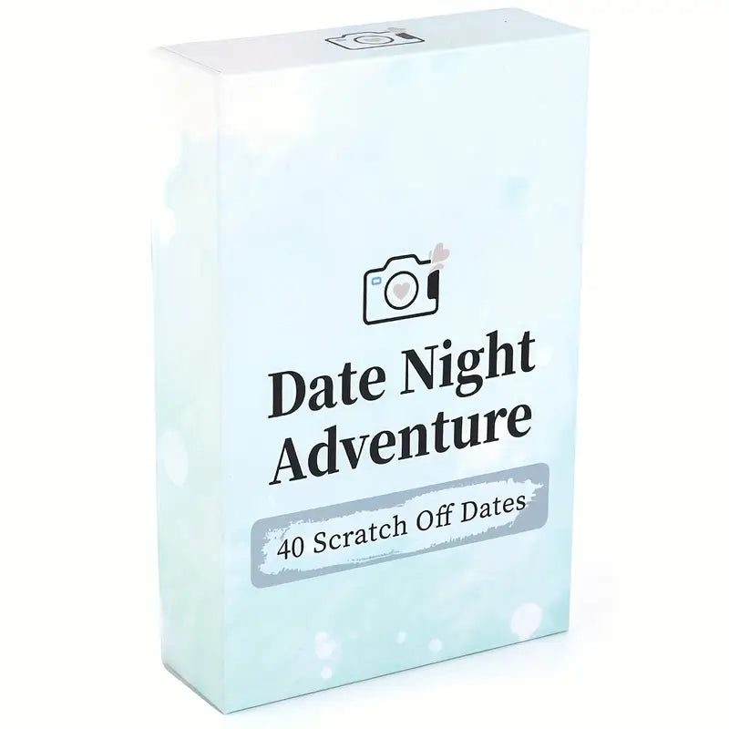 40 Romantic Scratch-Off Date Night Card Games with Keepsake Photo Album Book