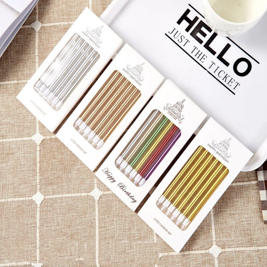Tall Birthday Candles (6 Candles per Pack)