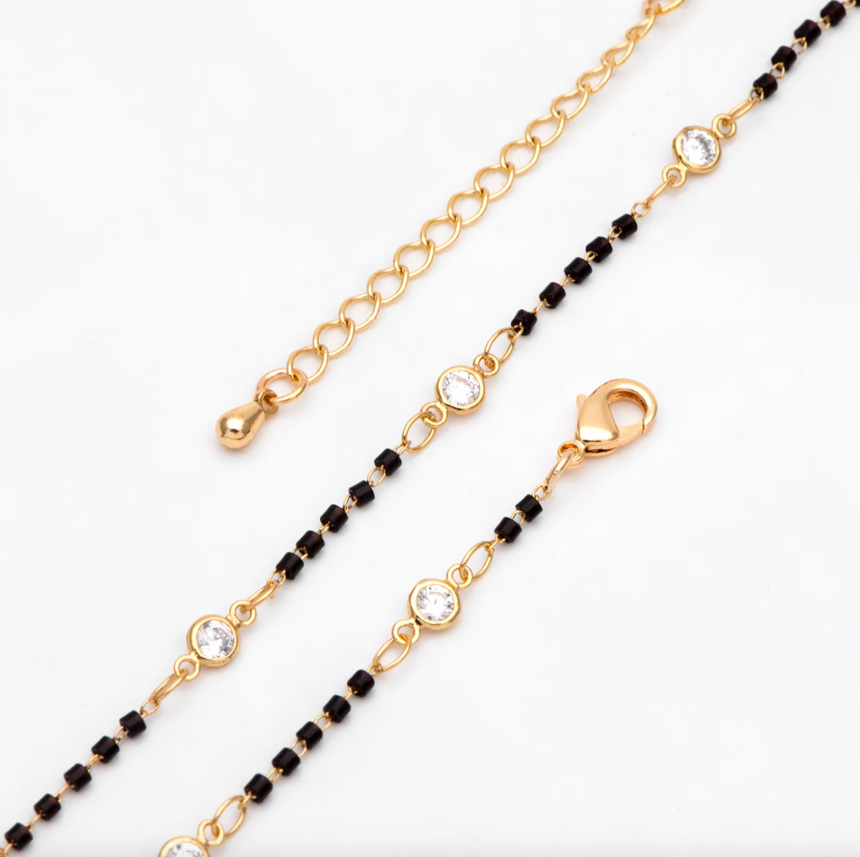 Black Miyuki Seed Bracelet 6-8 inch