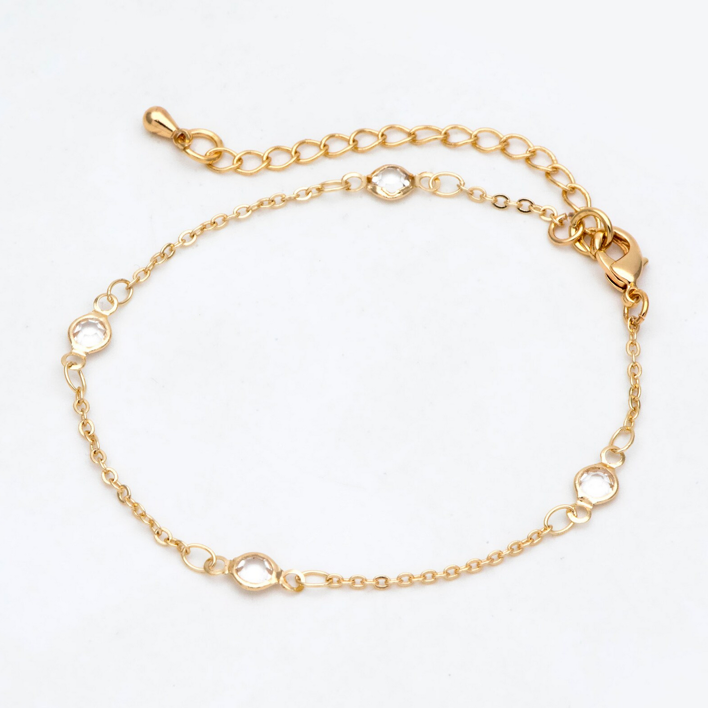 Crystal Coin Bead Bracelet.