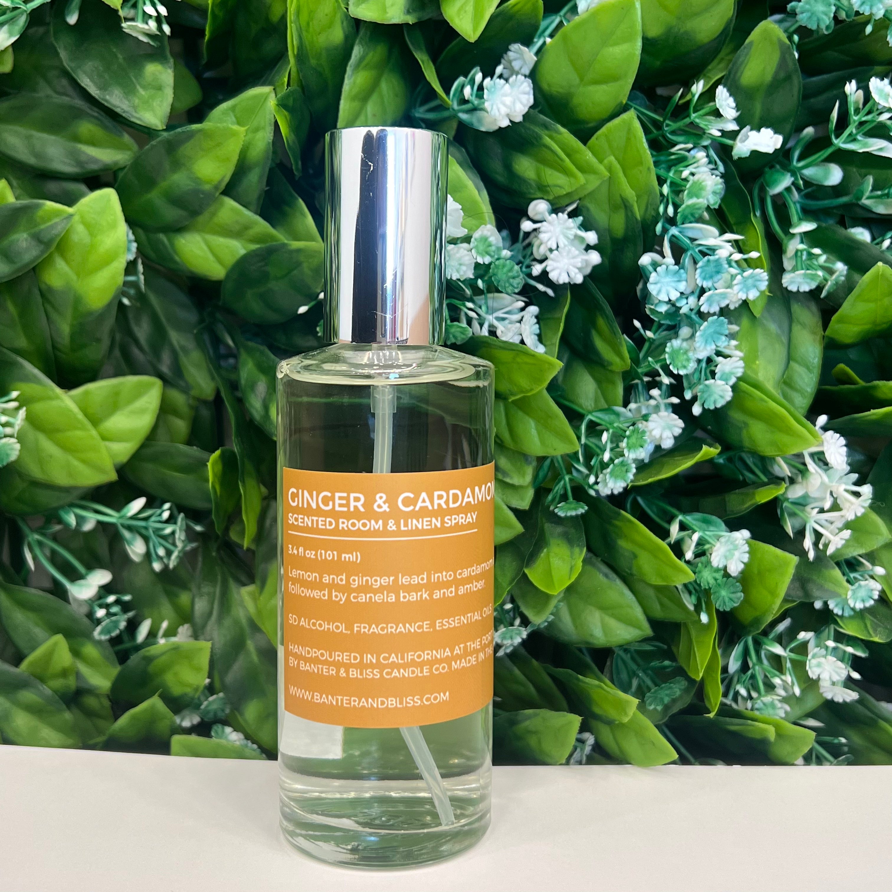 Ginger & Cardamom Room & Linen Spray (3.4 oz. | 101 mL)