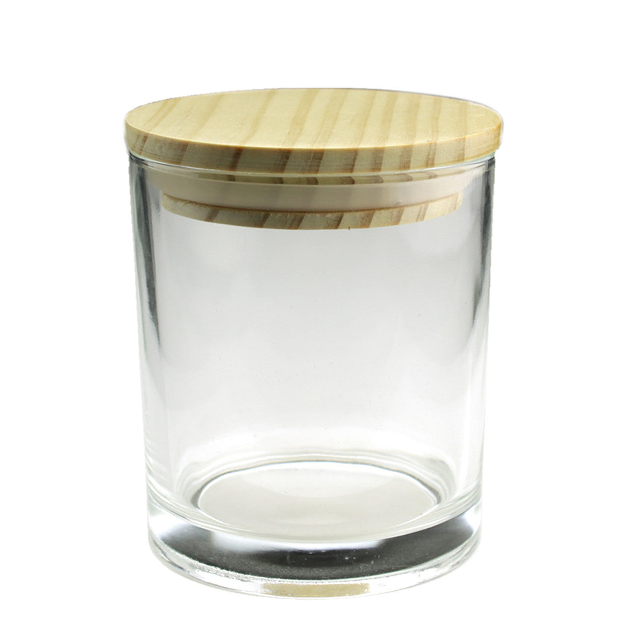 7 oz. clear upgrade jar with natural wood lid