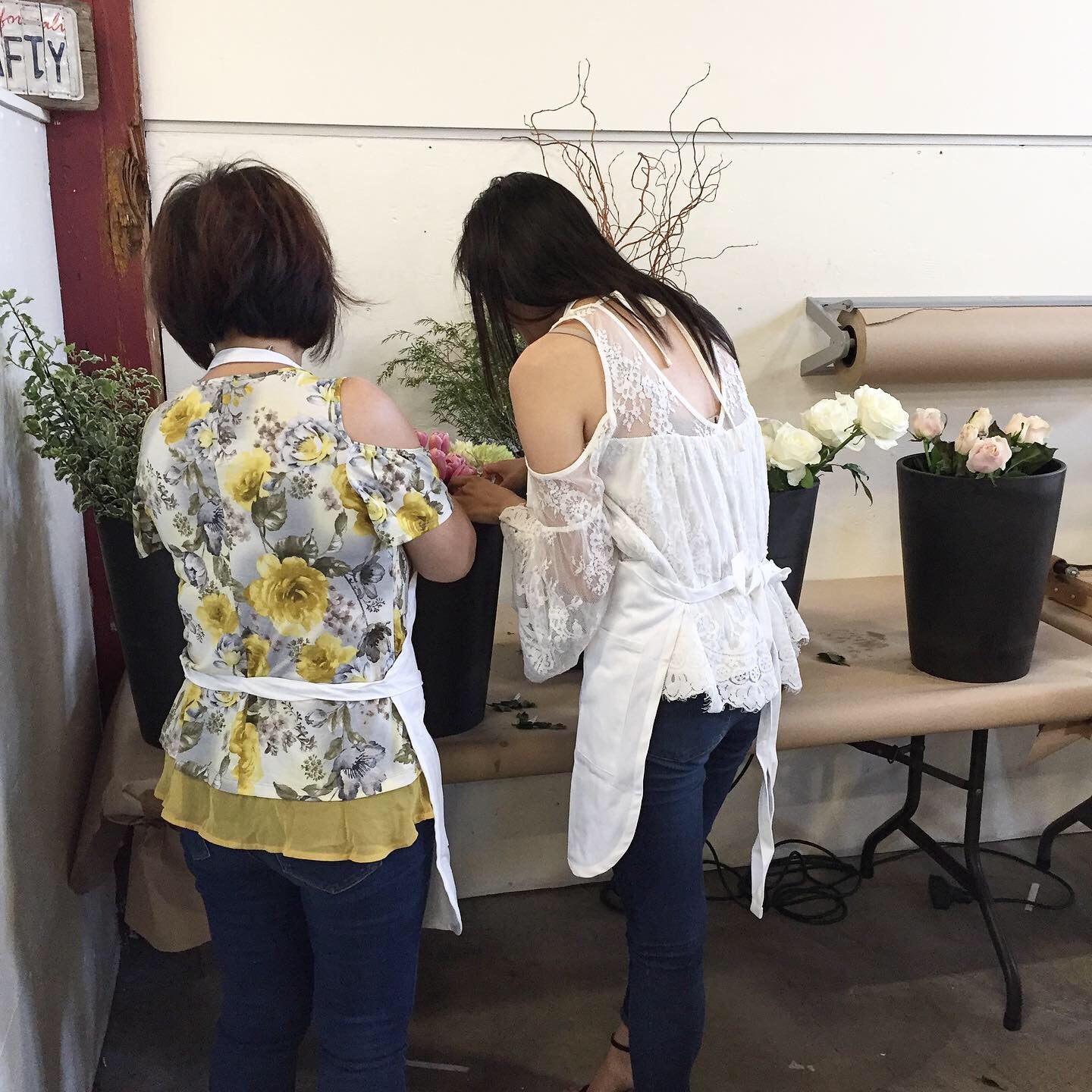 Picking flowers at a Banter & Bliss workshop