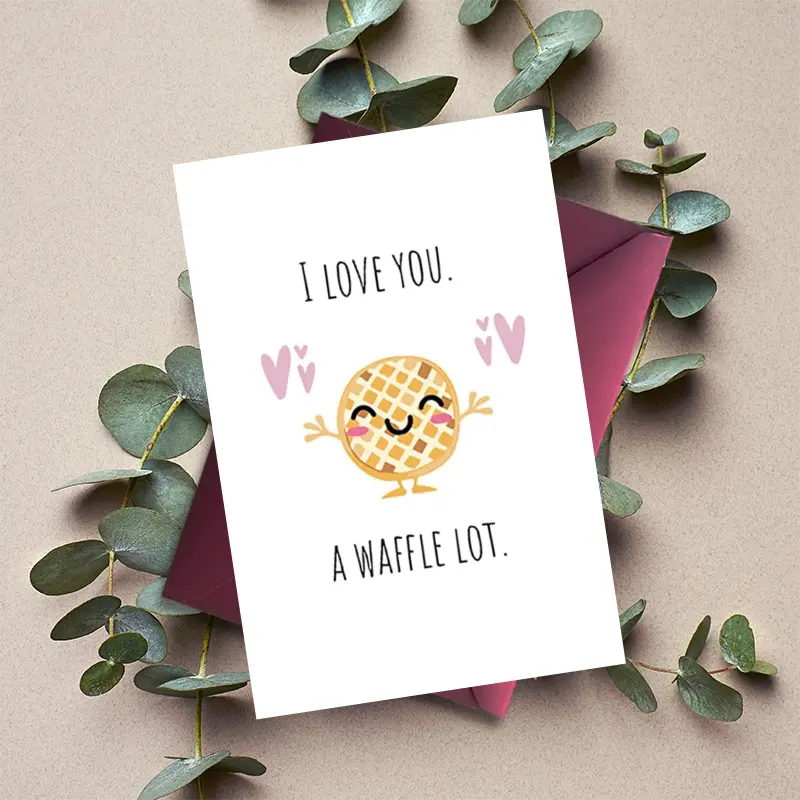 I Love You A Waffle Lot Greeting Card