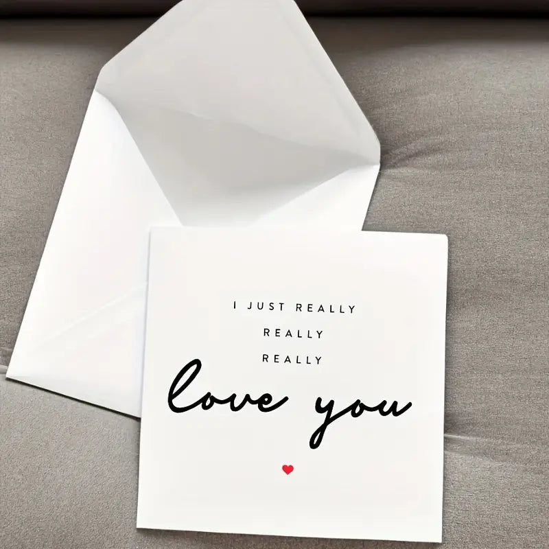 I Just Really Really Love you Greeting Card and Envelope