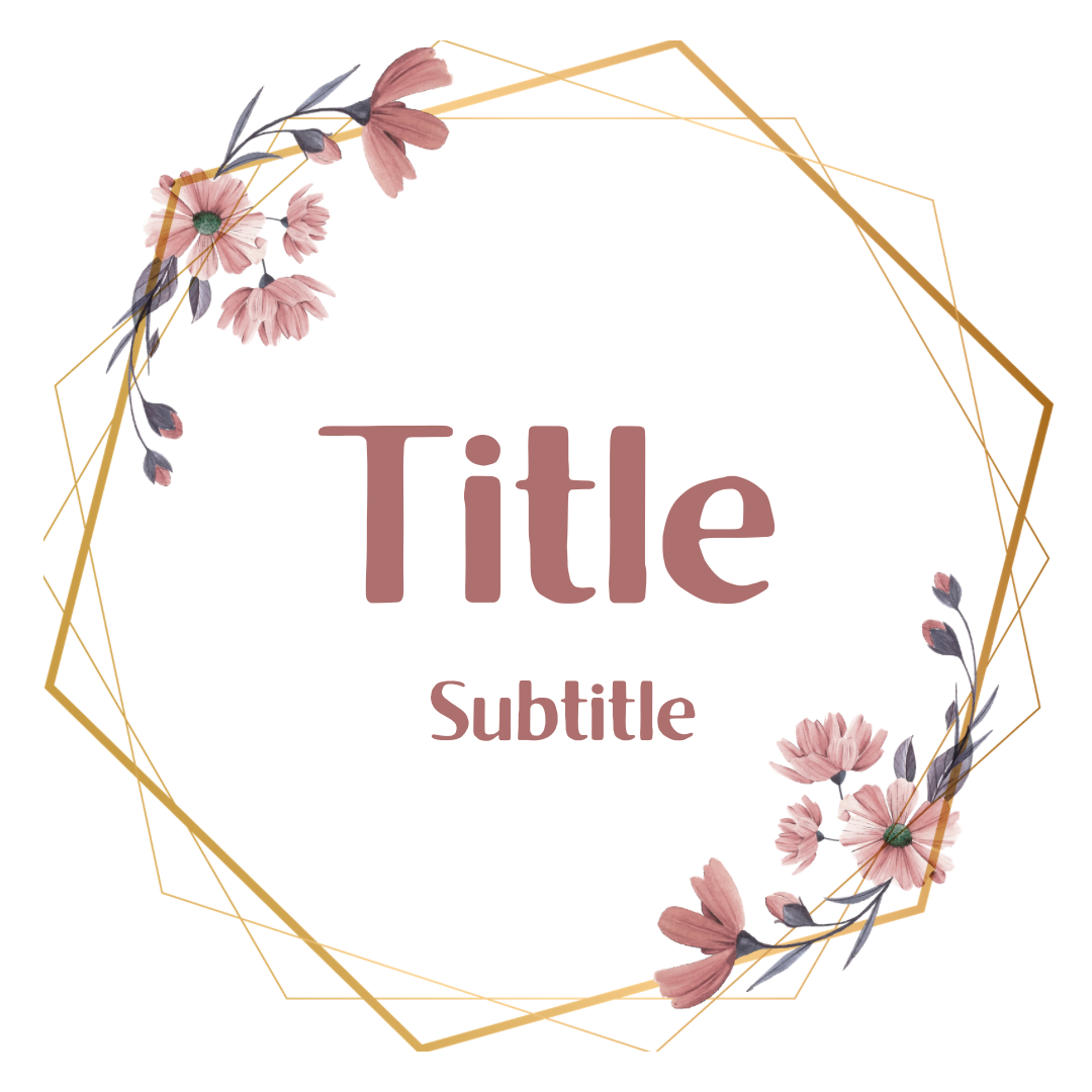 M2 label template with hexagon design and floral elements.