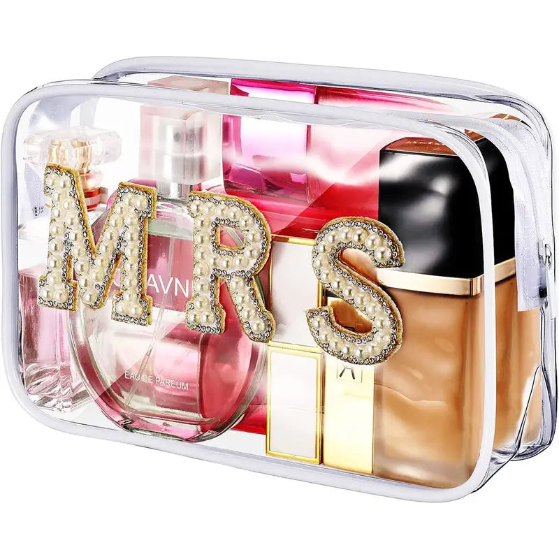 Clear "MRS" Large Cosmetic & Toiletry Bag