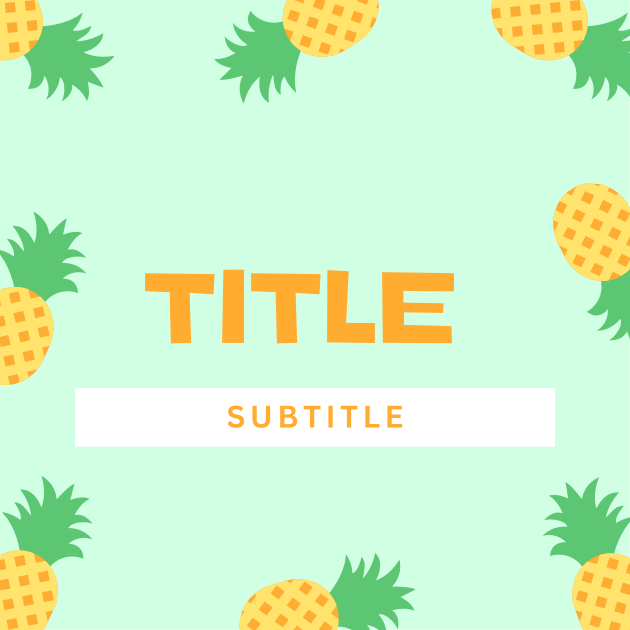 S15 label template with pineapple border.