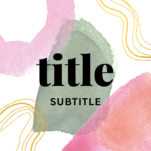 S2 label template with watercolor design and bold font.