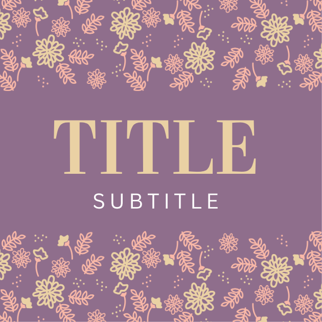 S20 label template with purple background and floral elements.