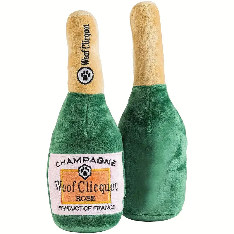 Woof Cliquot Champagne Bottle Plush Pet Toy