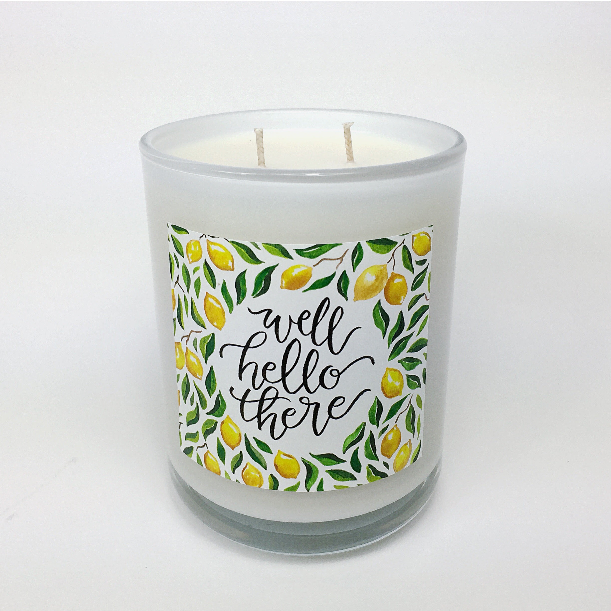 WELL HELLO THERE. Lemon Verbena Coconut Wax Blend Candle.
