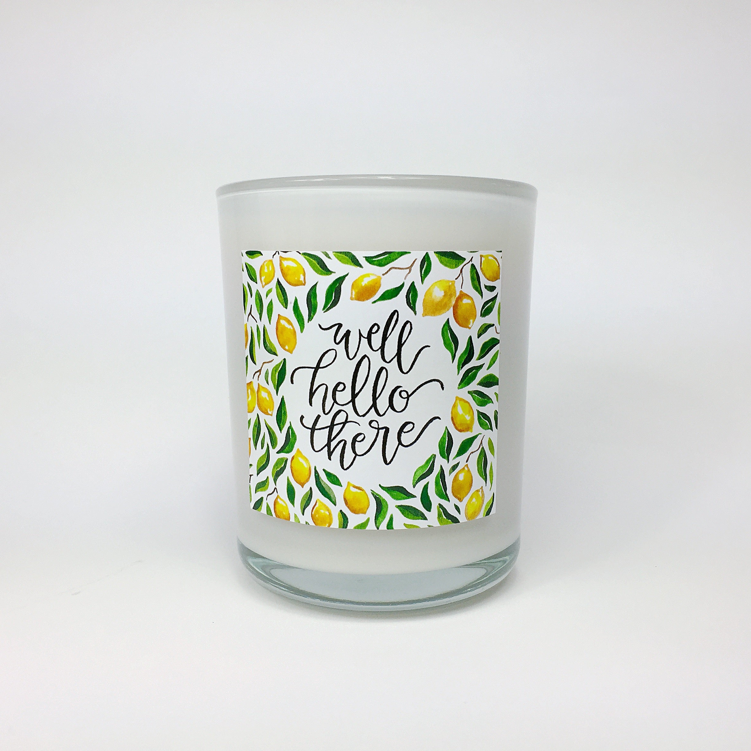 WELL HELLO THERE. Lemon Verbena Coconut Wax Blend Candle.