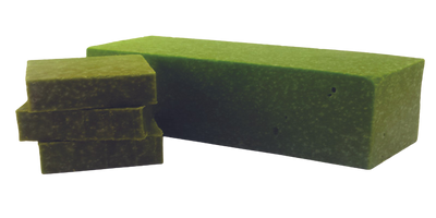 GREEN TEA VERBENA SCRUB. Cold Process Soap Bar.