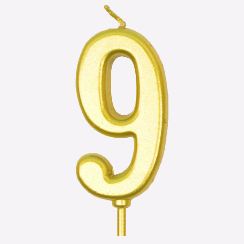 Gold Number Birthday Candles