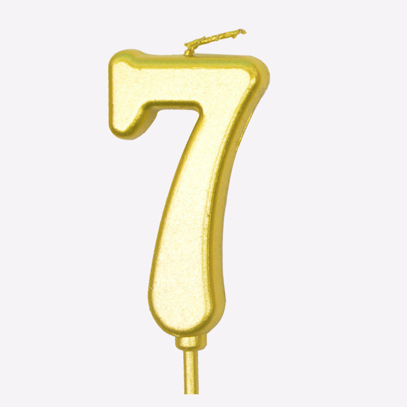 Gold Number Birthday Candles