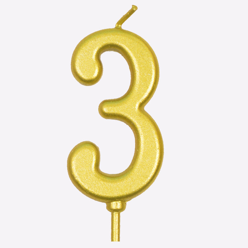 Gold Number Birthday Candles