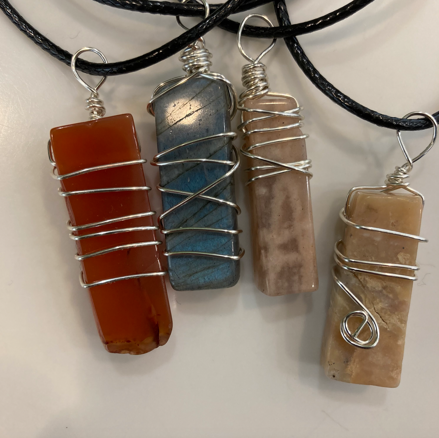 Wire Wrapped Gemstone Necklaces