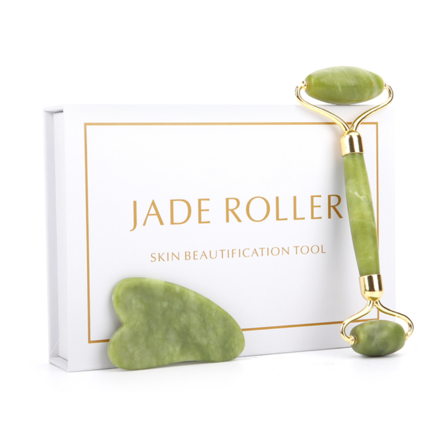 Natural Stone Gua Sha Scraper & Jade Stone Roller