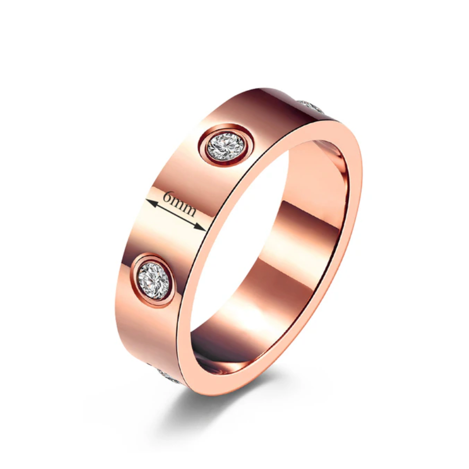 Crystal Luxury Inspired Rose Gold  Women's Ring