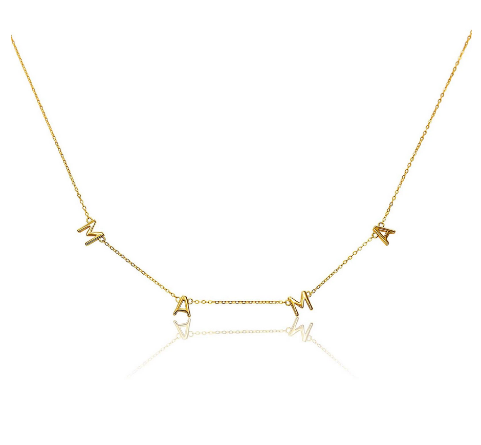 Gold Plated Mama Necklace.