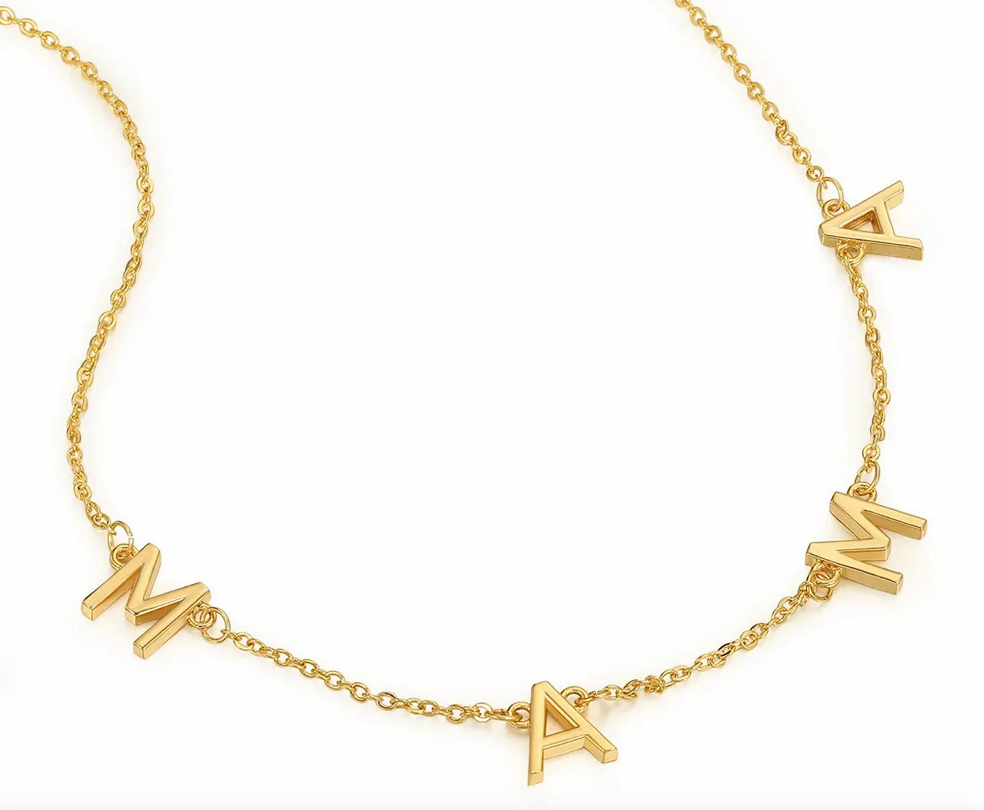 Gold Plated Mama Necklace.