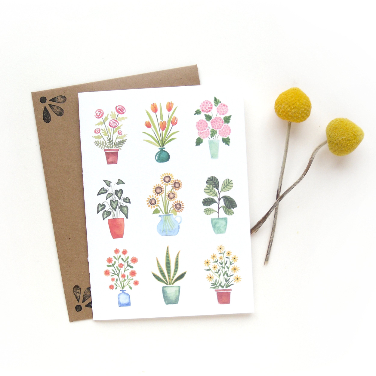 Mini Flower Garden Card by Sketchy Notions