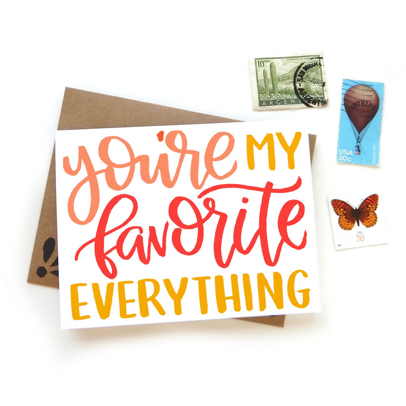 You're My Favorite Everything Card by Sketchy Notions